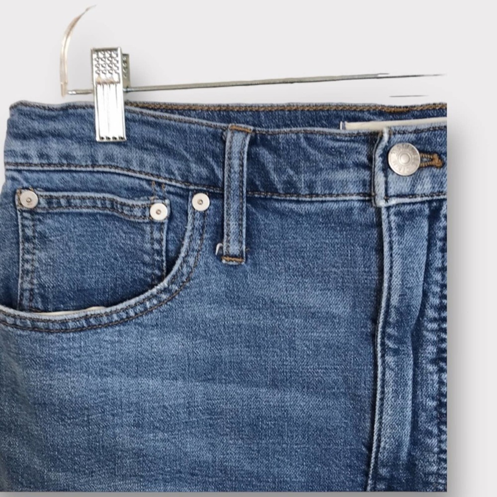 Madewell Women's Slim Demi-Boot Jeans Size 32 NWT Blue Flare High Rise $128 NWT - Picture 8 of 14